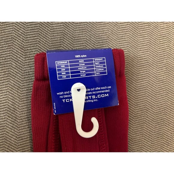 TCK Medium 200 Baseball Stirrup Socks Red White Gold Stripes - Picture 5 of 6